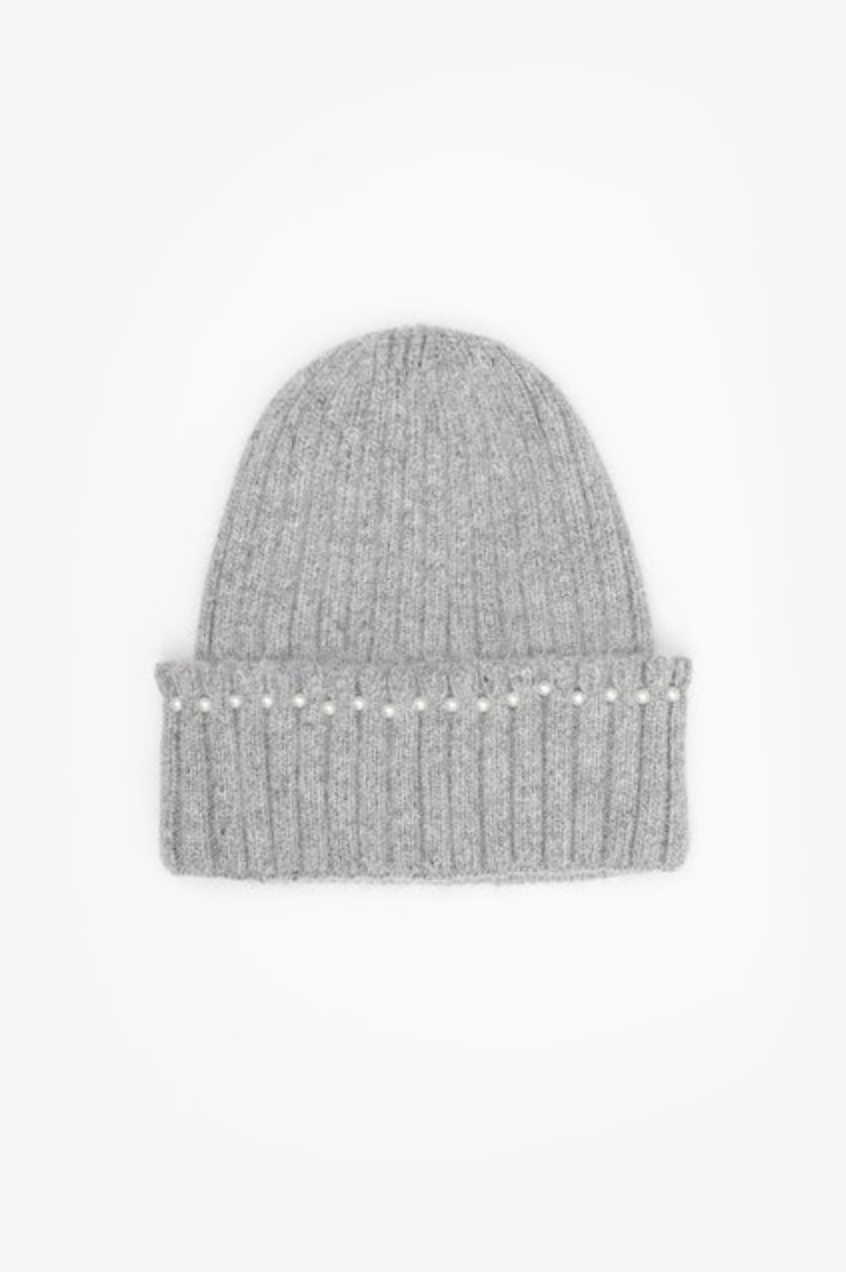 Pearl Beanie - Grey Marl