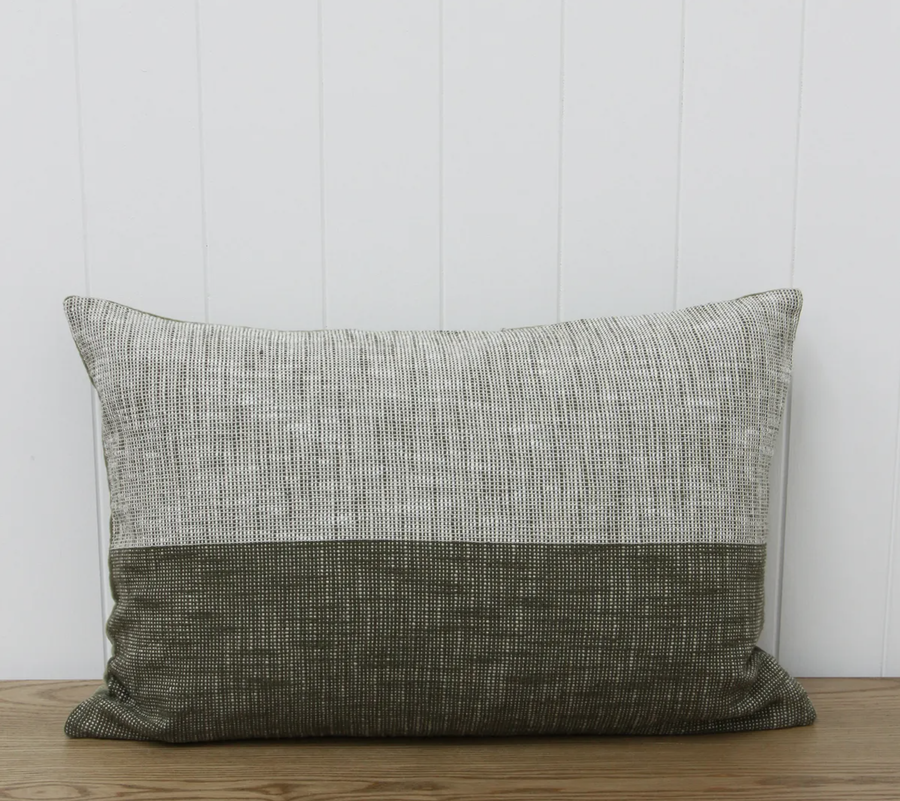 Block Velvet Back Cushion Cover - Rectangle