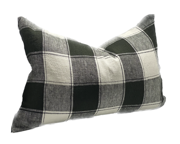 Rectangle Linen Cushion - Black