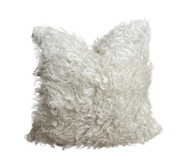 Fluffy Wool Cushion Cover - Off White