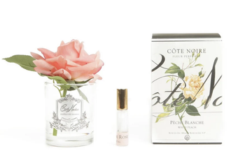 Perfumed Natural Touch Single Rose - White Peach