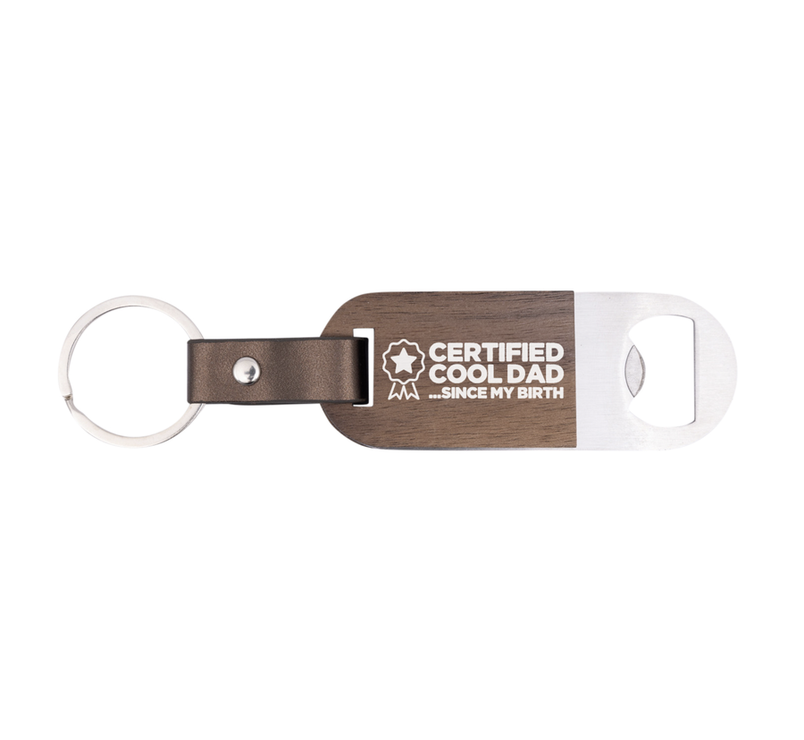 Father's Day Certified Bottle Opener Keyring