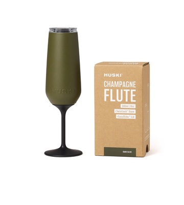 Huski Champagne Flute - Dark Olive