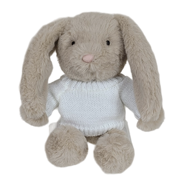 Mini Beau the Bunny with Cream Jumper - Beige