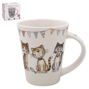 Faithful Friends Cats Mug - Cats/Flags