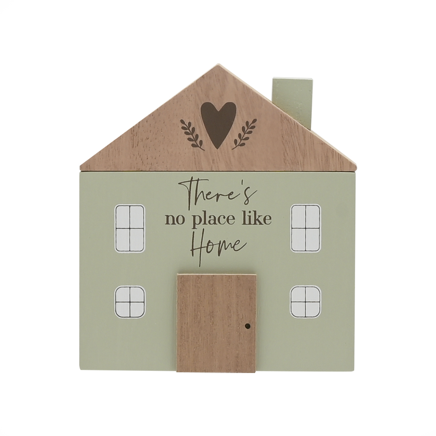 'There's no place like Home' Wooden House Block