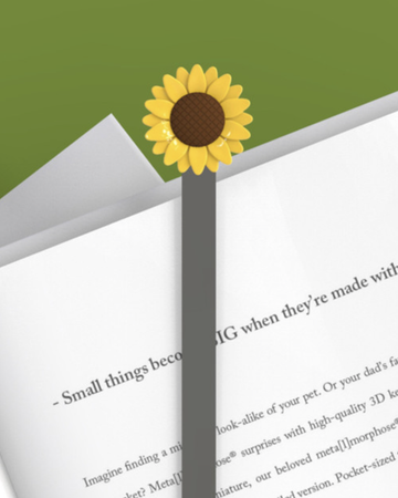 Metal Bookmark - Sunflower