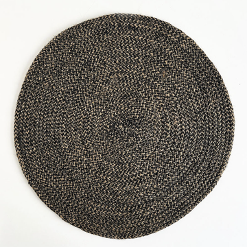 Seagrass/Jute Round Placemat - Black/Natural