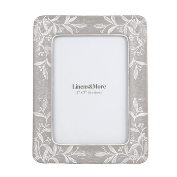 Flora 5x7 Photo Frame - Grey/White