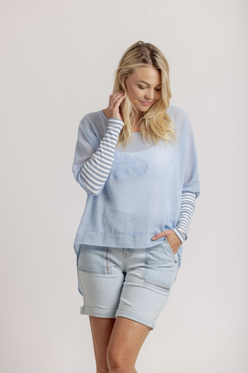 XO Powder Blue Top