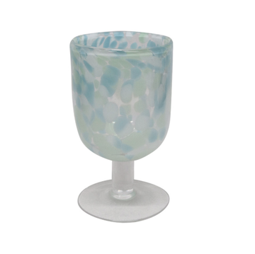 Glass Multi Colour Wine Glass - Pale Blue/Green