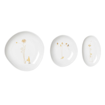 Porcelain Bowl - Wonderland Set of 3 Gold