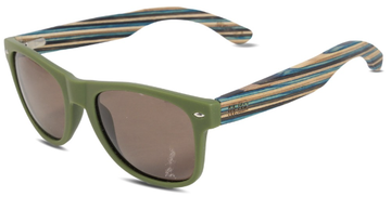 Moana Rd Sunnies - Green with Striped Arms