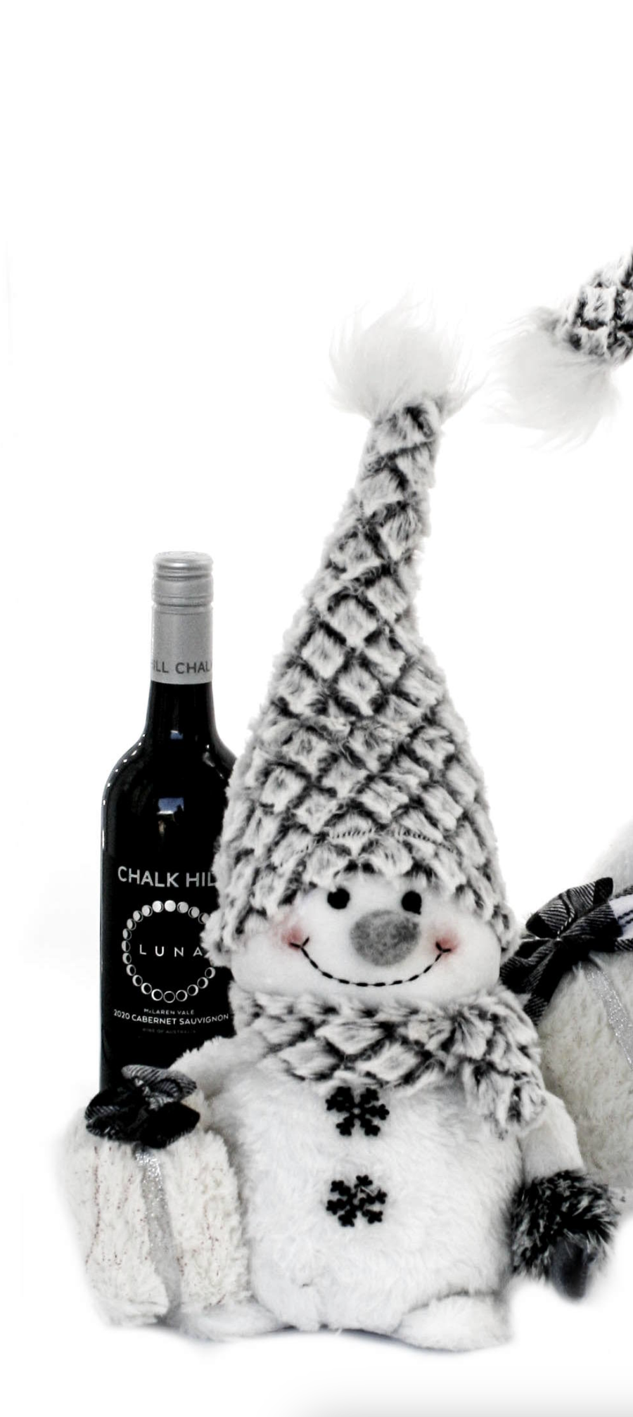 Plush Snowman White & Grey - Small