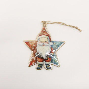 Vintage Star Santa Hanger