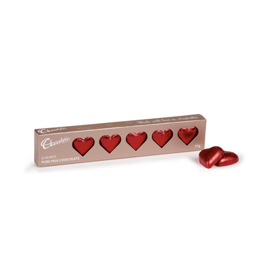 Chocolatier 6 Pack Hearts Red