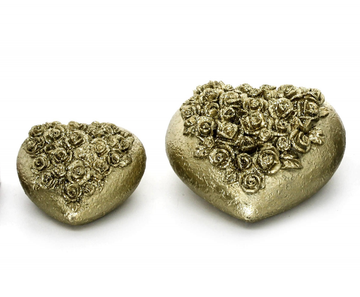 Heart Roses - Gold Small