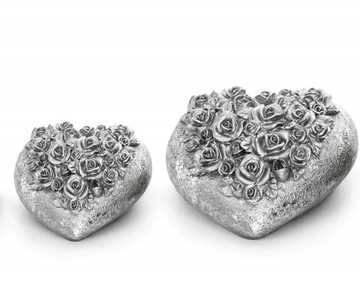 Heart Roses - Silver Small