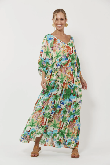 Isola Tiered Maxi Dress - Capri