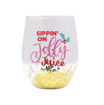 Christmas Stemless Glass - Jolly