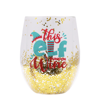 Christmas Stemless Glass - Elf