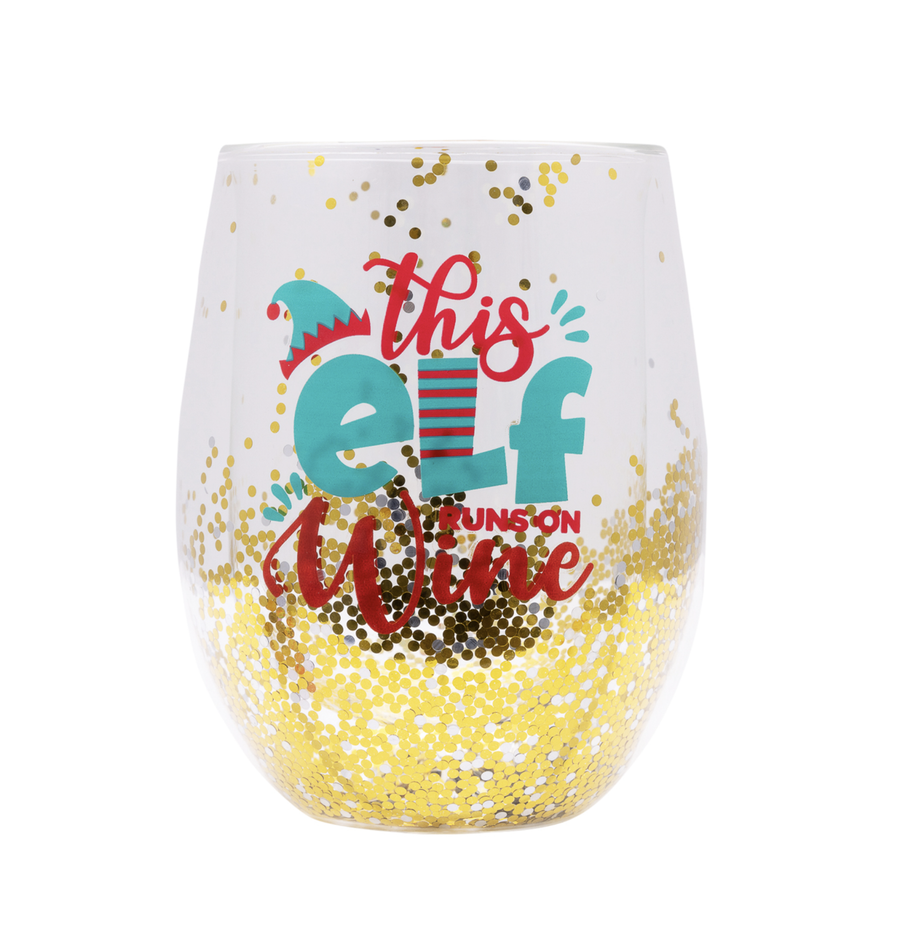 Christmas Stemless Glass - Elf