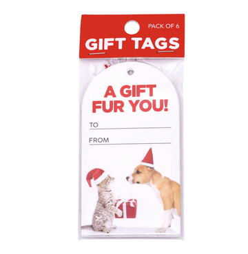 Christmas Set Of 6 Gift Tags - Fur You