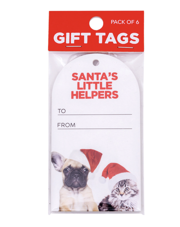 Christmas Set Of 6 Gift Tags - Helpers