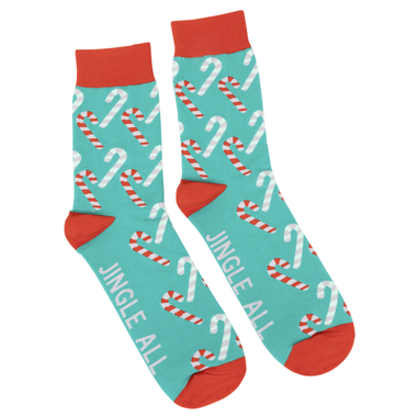 Christmas Candy Canes Socks