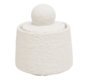 Sandstone Look Ball Jar - White