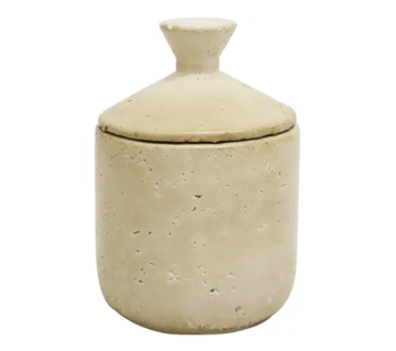 Travertine Look Jar