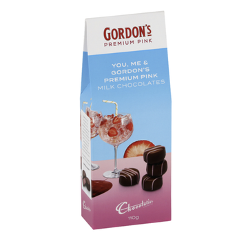 Chocolatier Gordon's Pink Gin Milk Chocolate Liqueur Truffles