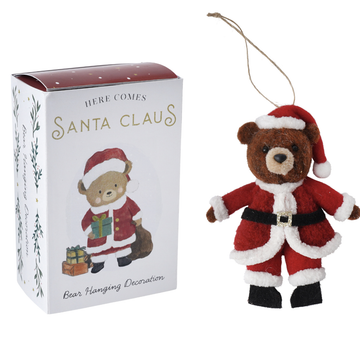 Here Comes Santa Bear Decoration