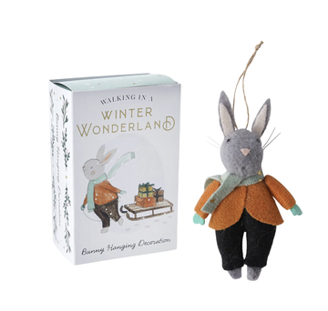 Walking In A Winter Wonderland Bunny Hanging Decoration