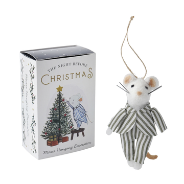 The Night Before Christmas Mouse Hanging Decoration