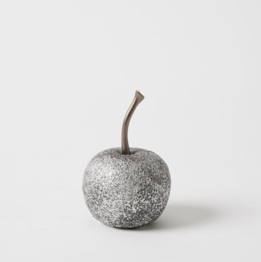 Small Apple Sculpture – Silver