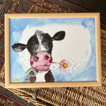 Cow and Daisy Lap Tray