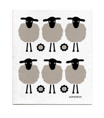 Dishcloth - Black Mini Sheep