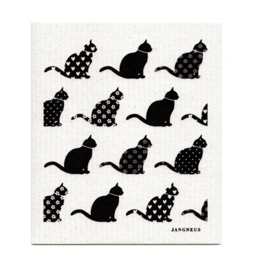 Dishcloth - Black Cats