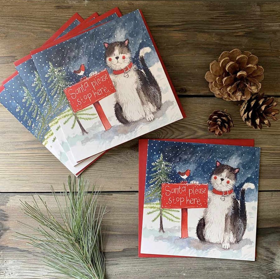 Santa Stop Christmas 5 Card Pack