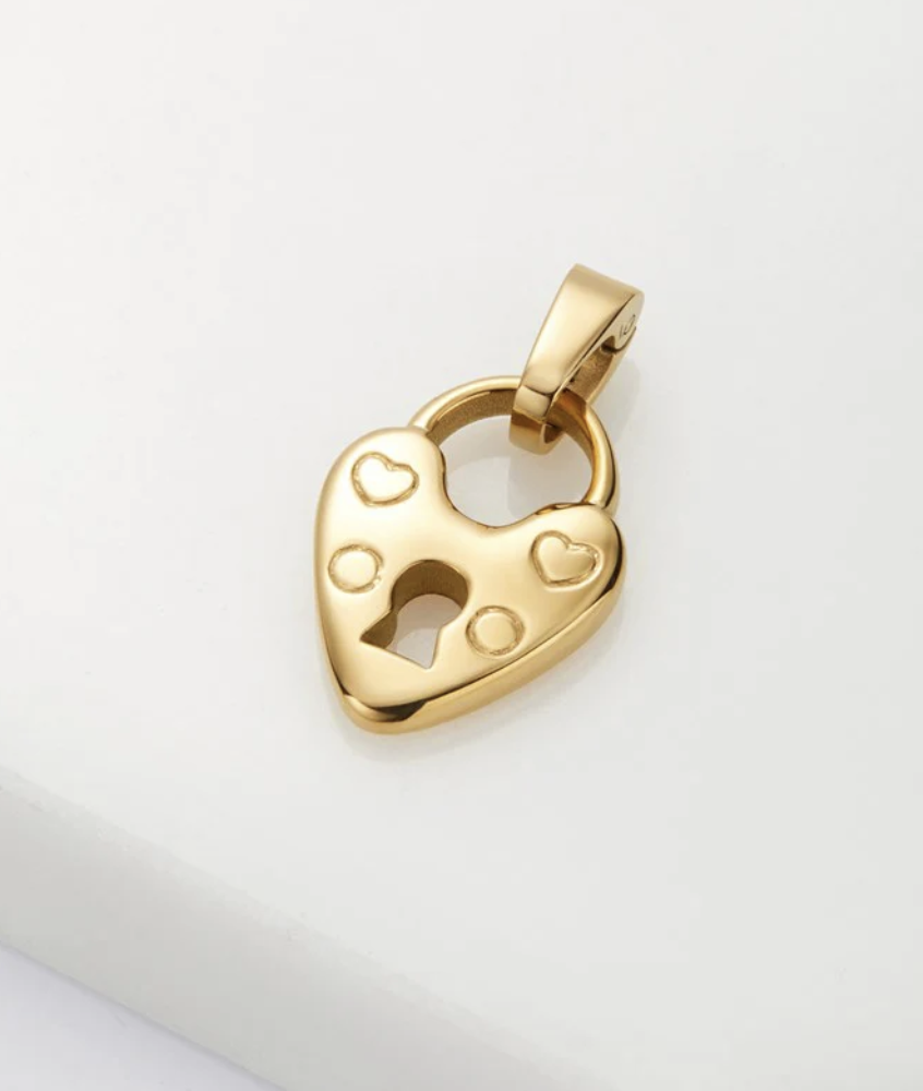 Heart Locket Charm - Gold