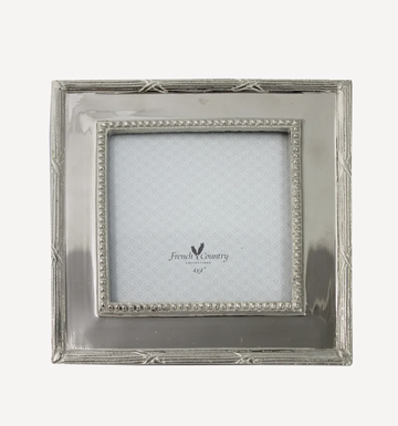 Beaded Nickel Square Photoframe 4x4