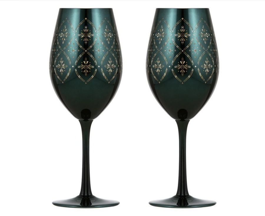 Chantelle Set of 2 Wine Glasses - Emerald