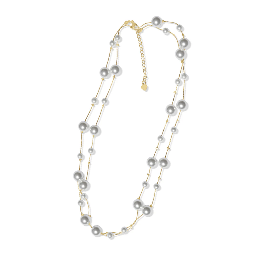 Perle Long Gold Pearl Necklace