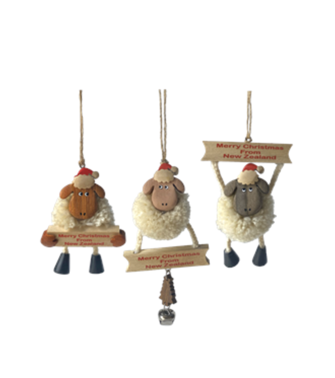 Hanging Xmas Pompom Sheep