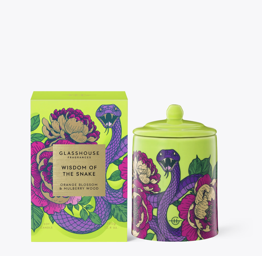 Glasshouse Fragrances Wisdom Of The Snake Candle