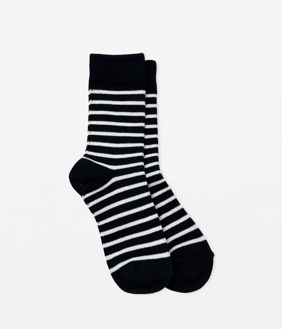 Socks - Black with White Stripes