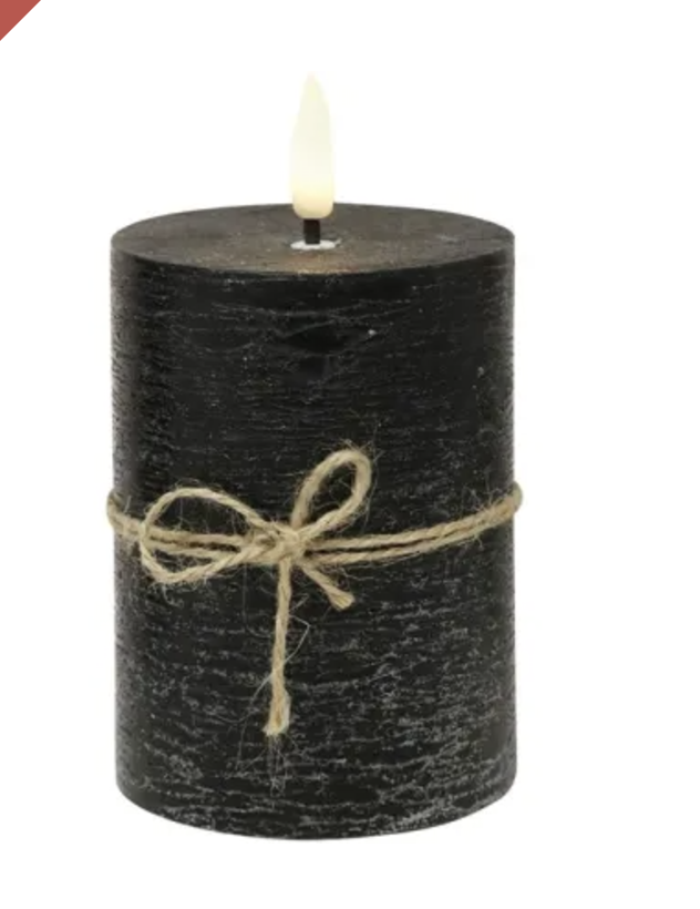 Black LED Flameless Candle - 7.5cm