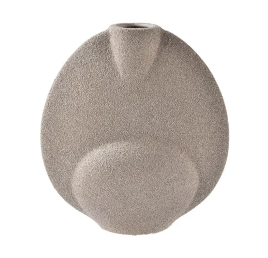 Diya Ceramic Vase - Dark Sand