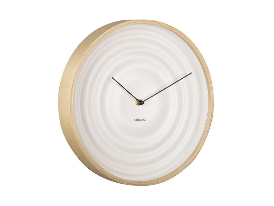 Scandi Ribble Clock - White